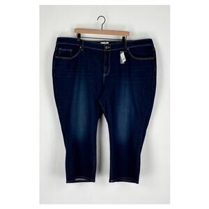 Lane Bryant Signature Fit Straight Crop Mid Rise Jeans Womens Plus Size 28 New